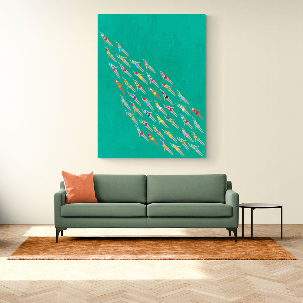 Racing Swimmers Wall Art