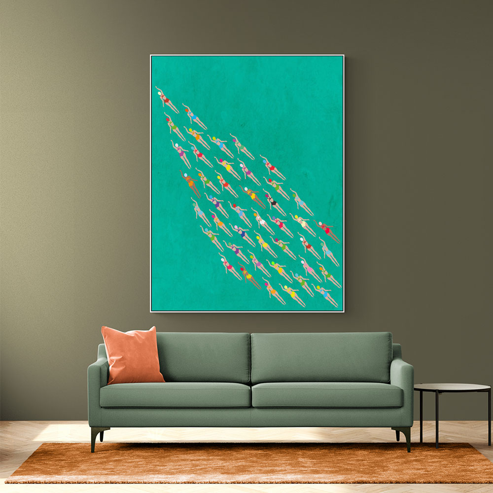 Racing Swimmers Wall Art