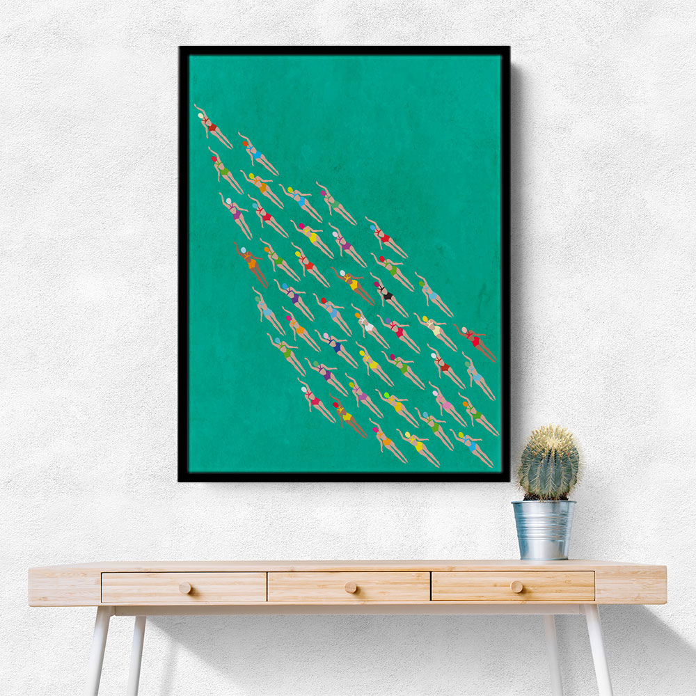 Racing Swimmers Wall Art