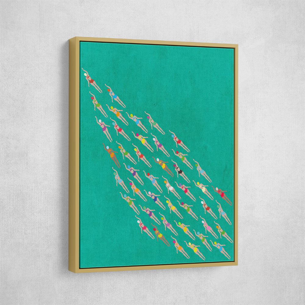 Racing Swimmers Wall Art