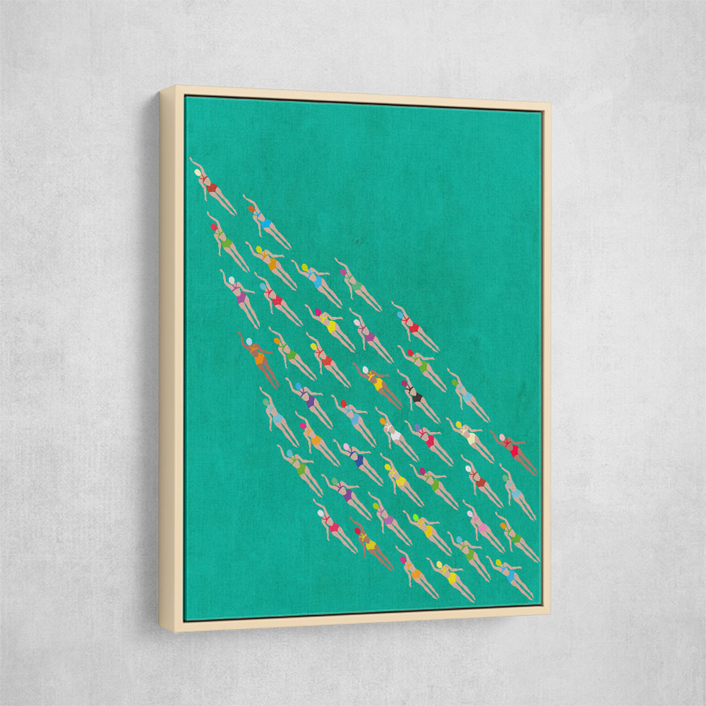 Racing Swimmers Wall Art