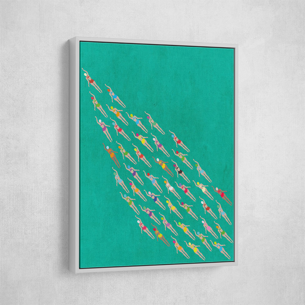 Racing Swimmers Wall Art