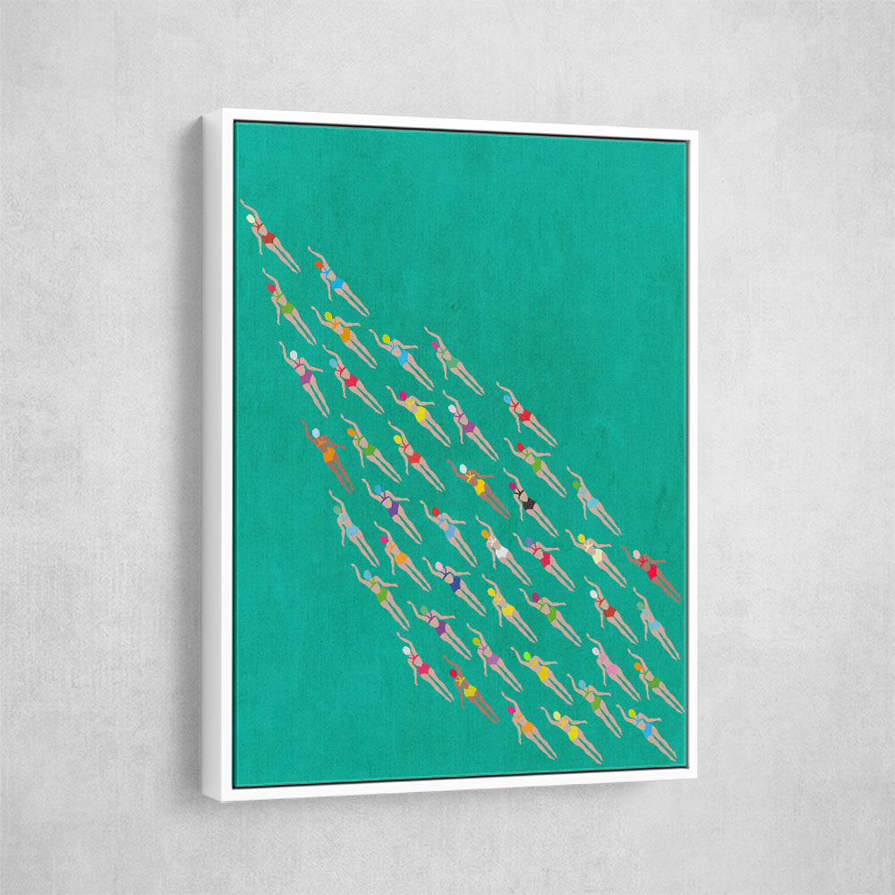 Racing Swimmers Wall Art