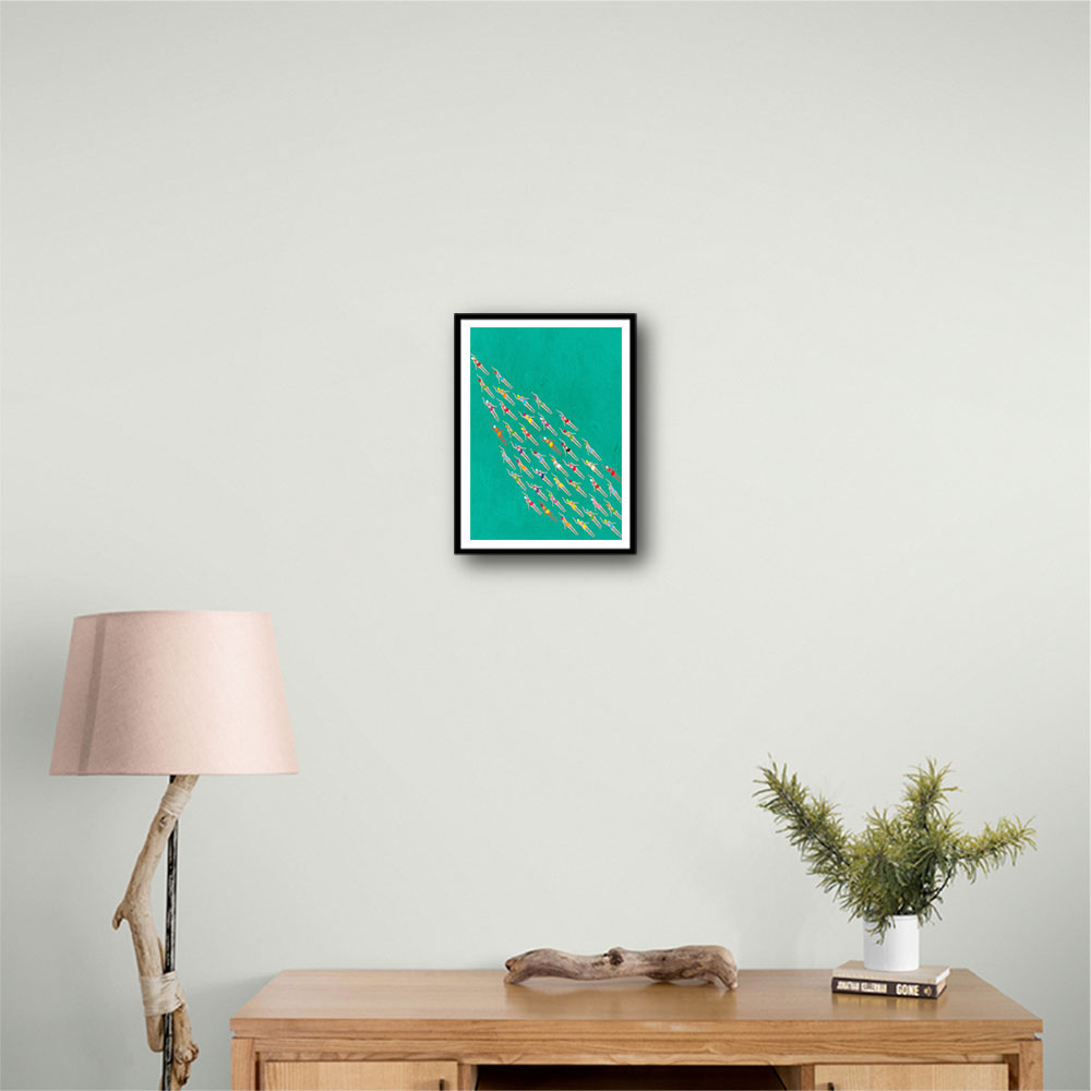 Racing Swimmers Wall Art