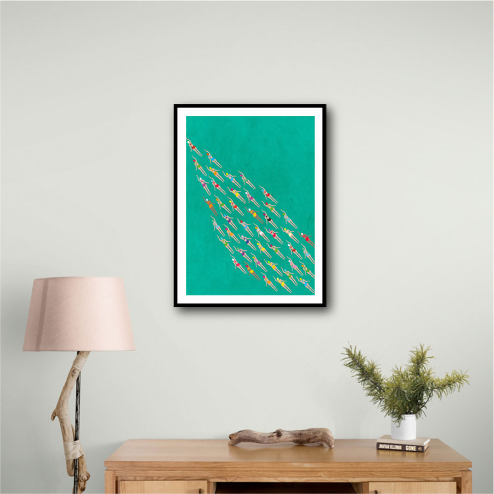 Racing Swimmers Wall Art