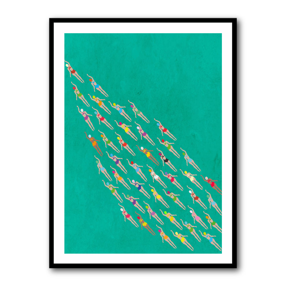 Racing Swimmers Wall Art