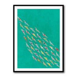 Racing Swimmers Wall Art