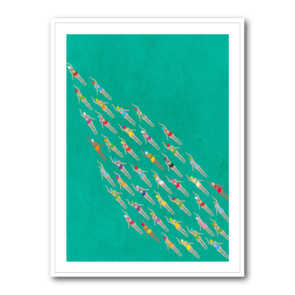 Racing Swimmers Wall Art