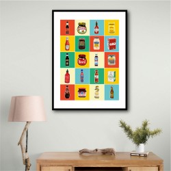 Taxonomy of Condiments Wall Art