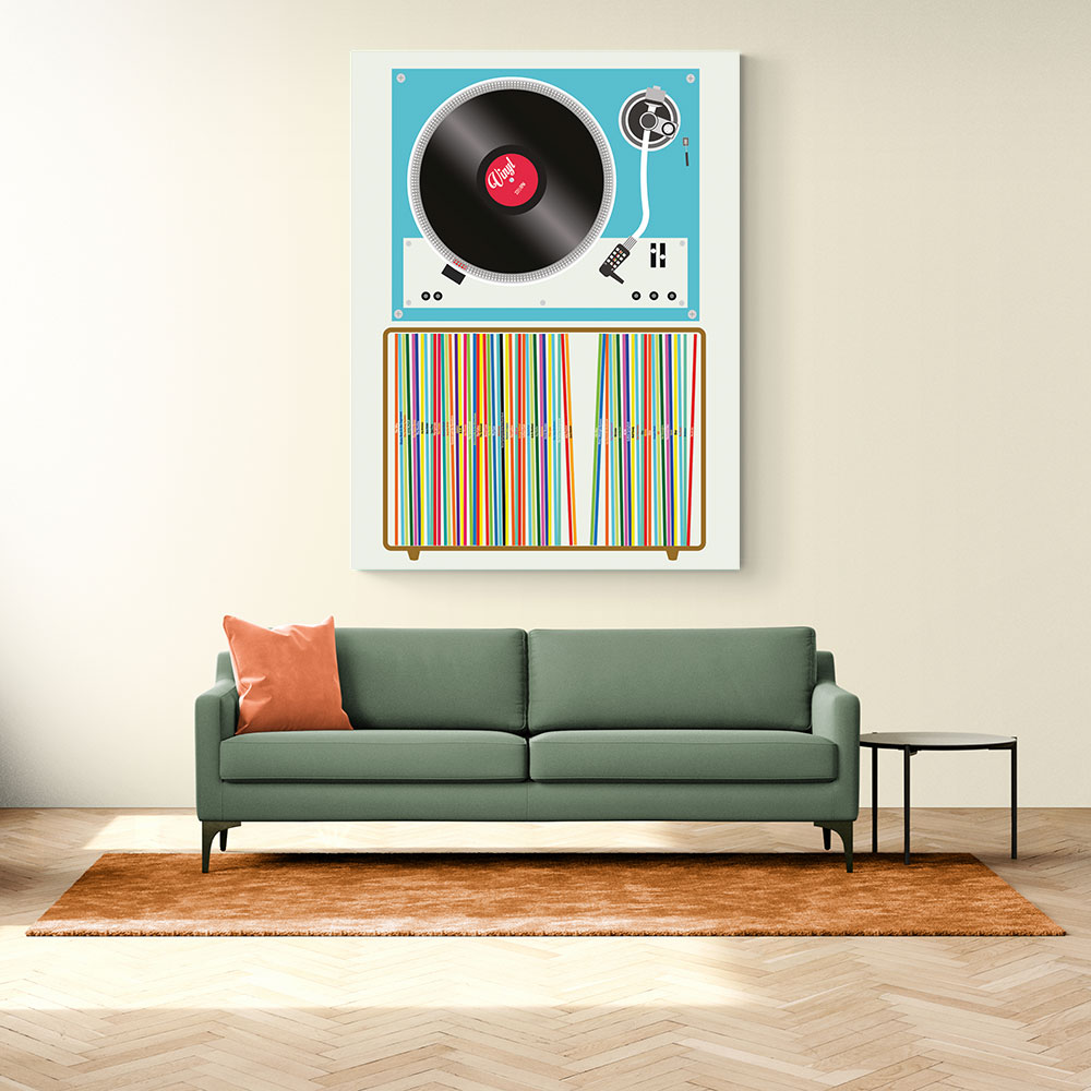 Vinyl Stack Wall Art