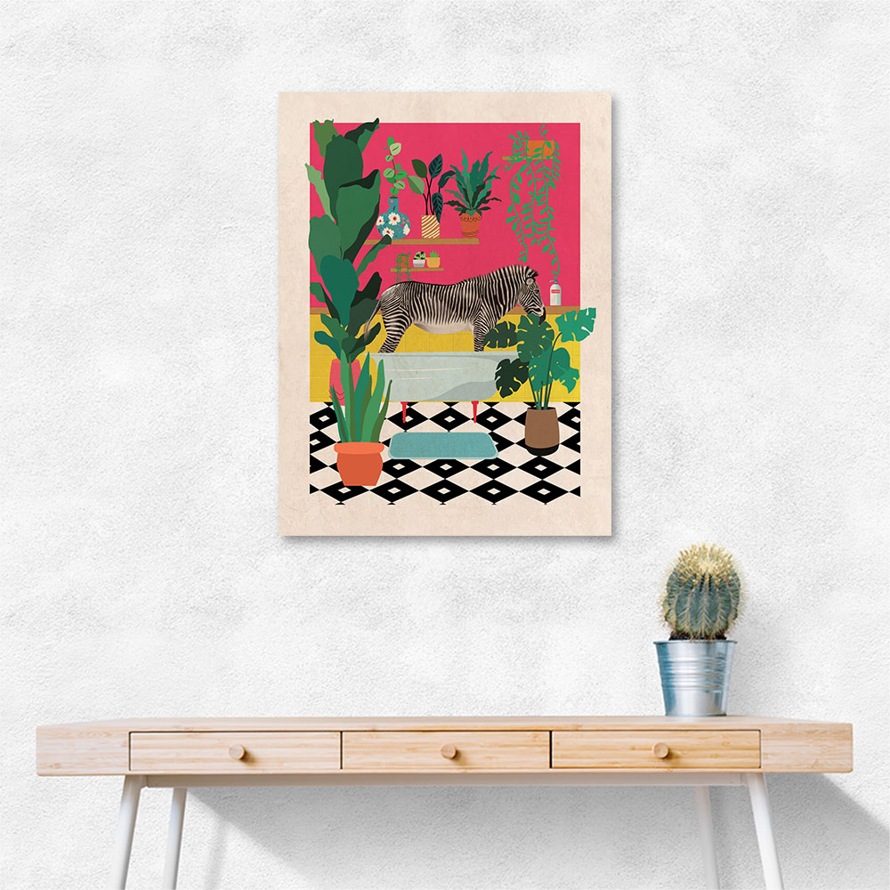 Zebra Bathtime Wall Art