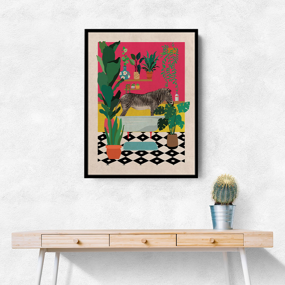 Zebra Bathtime Wall Art Zebra Bathtime Wall Art
