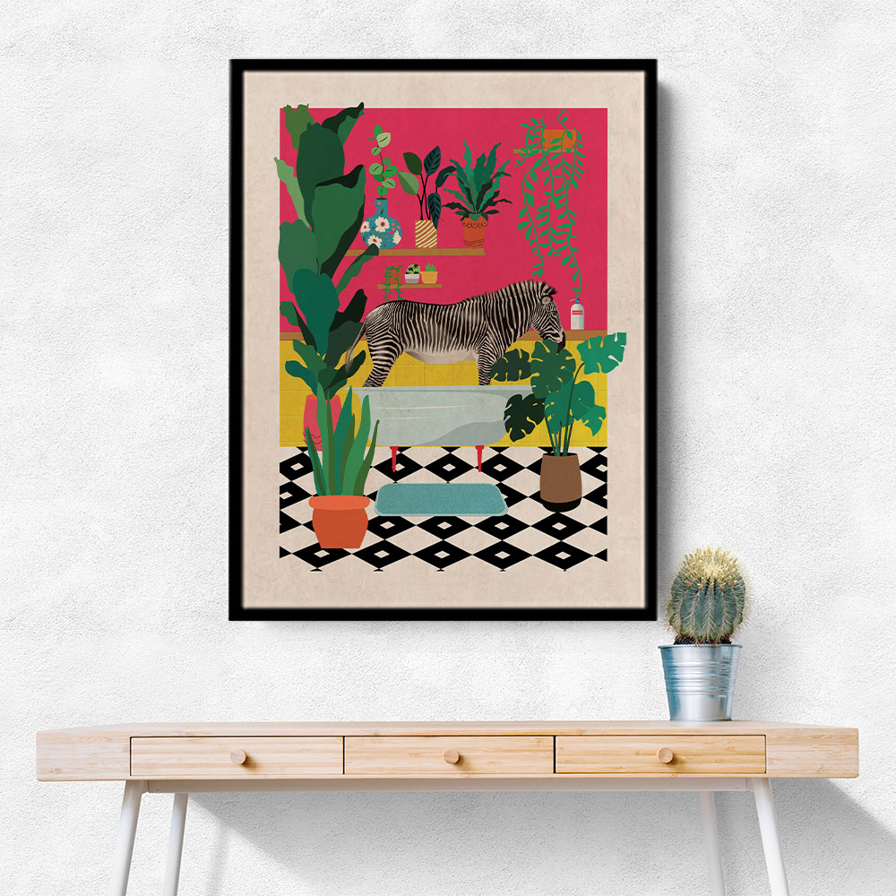 Zebra Bathtime Wall Art Zebra Bathtime Wall Art