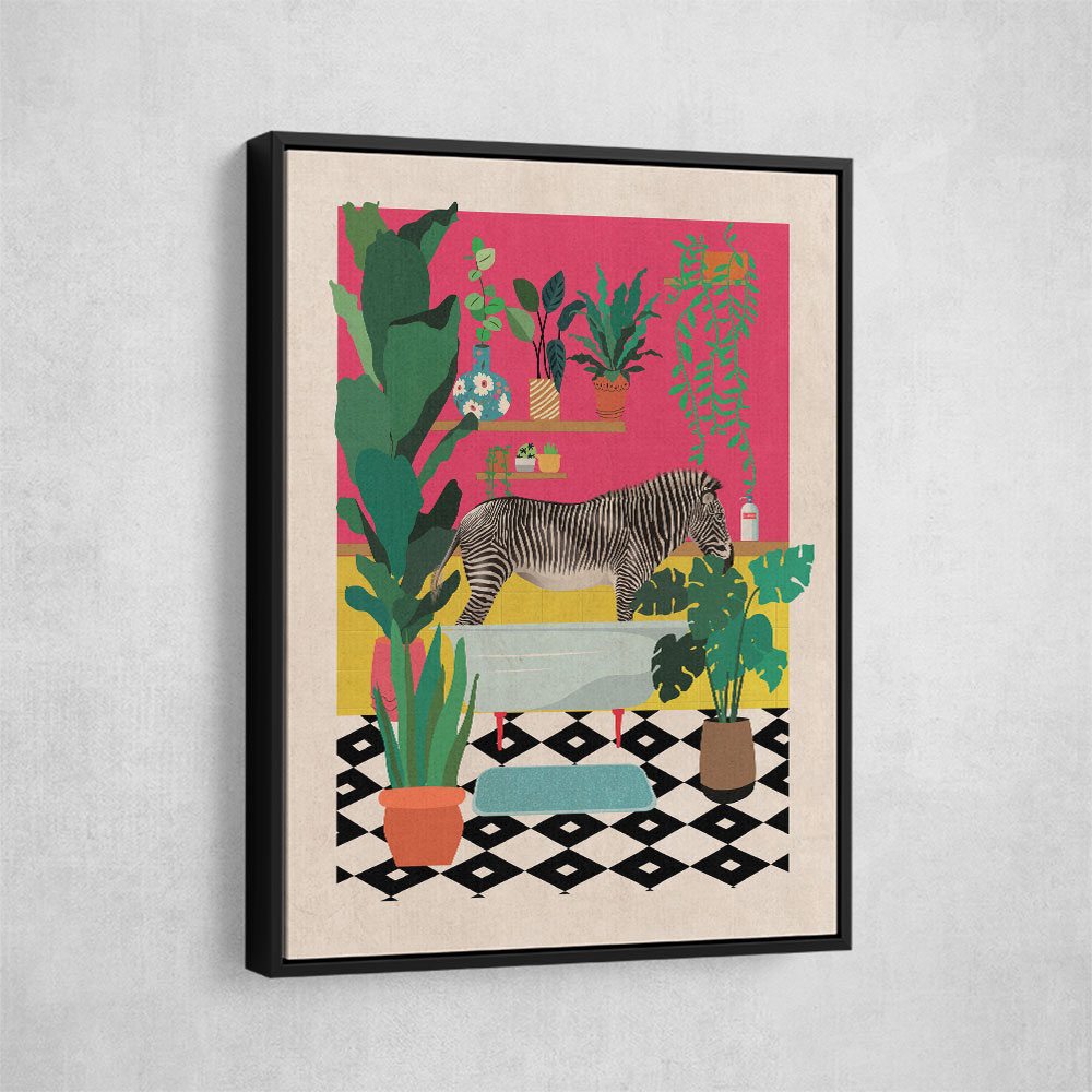 Zebra Bathtime Wall Art Zebra Bathtime Wall Art