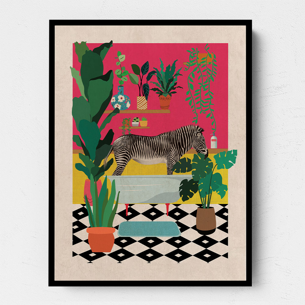 Zebra Bathtime Wall Art Zebra Bathtime Wall Art