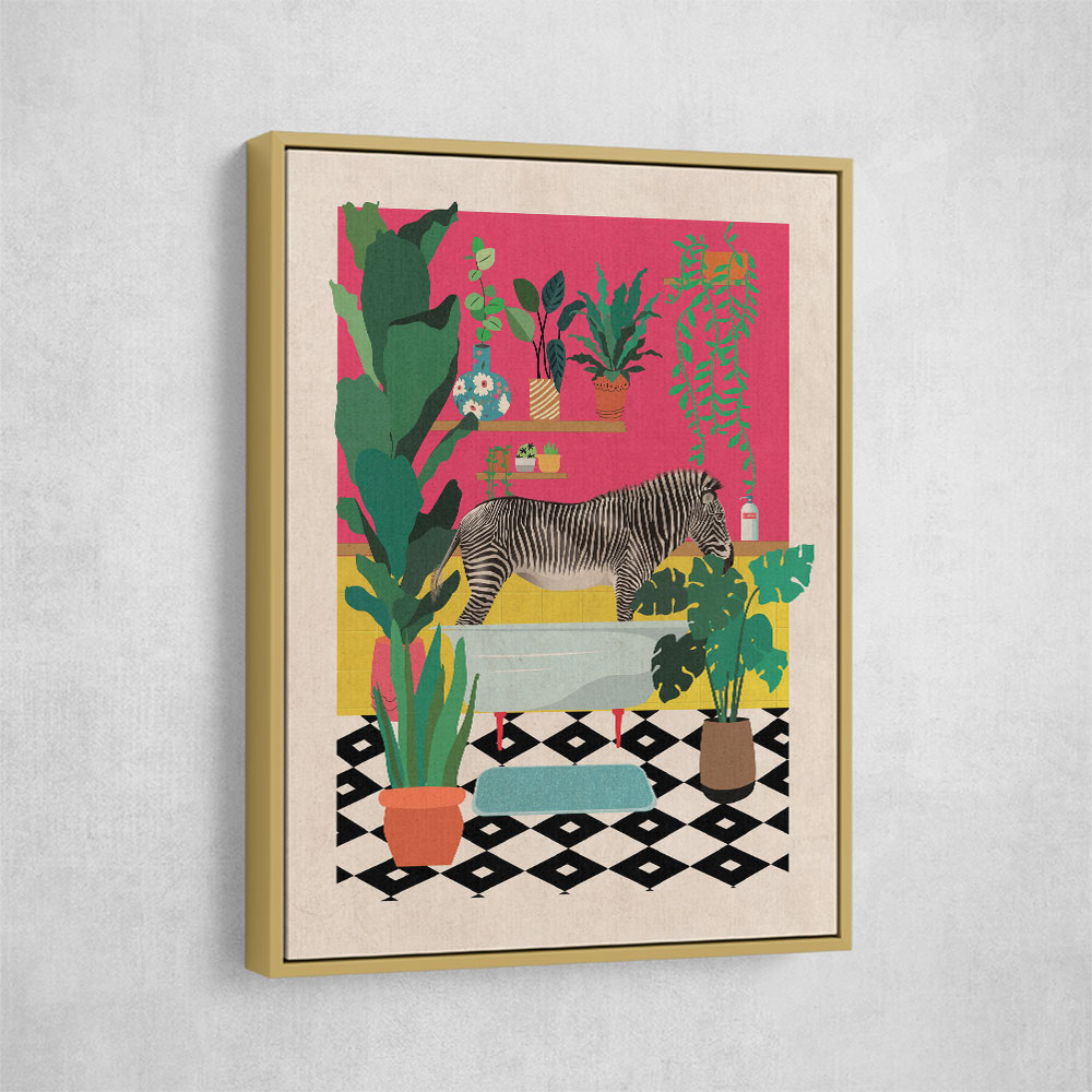Zebra Bathtime Wall Art Zebra Bathtime Wall Art