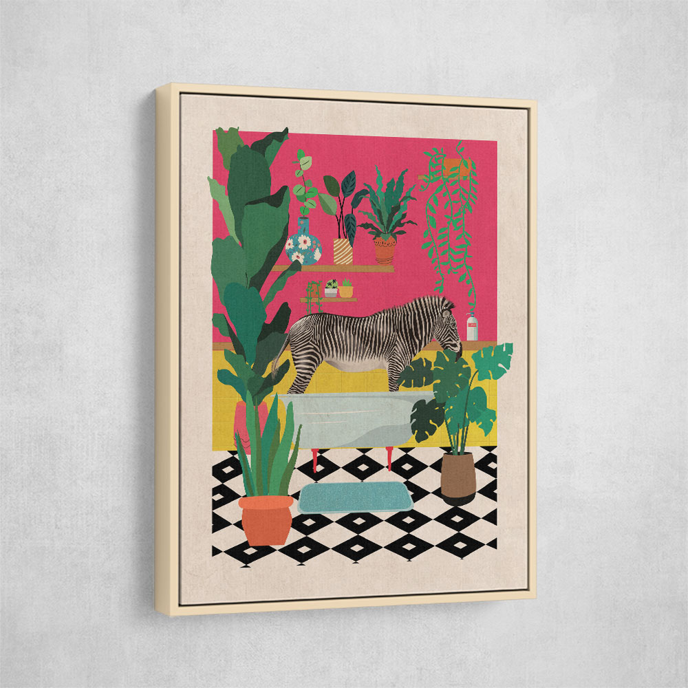 Zebra Bathtime Wall Art Zebra Bathtime Wall Art