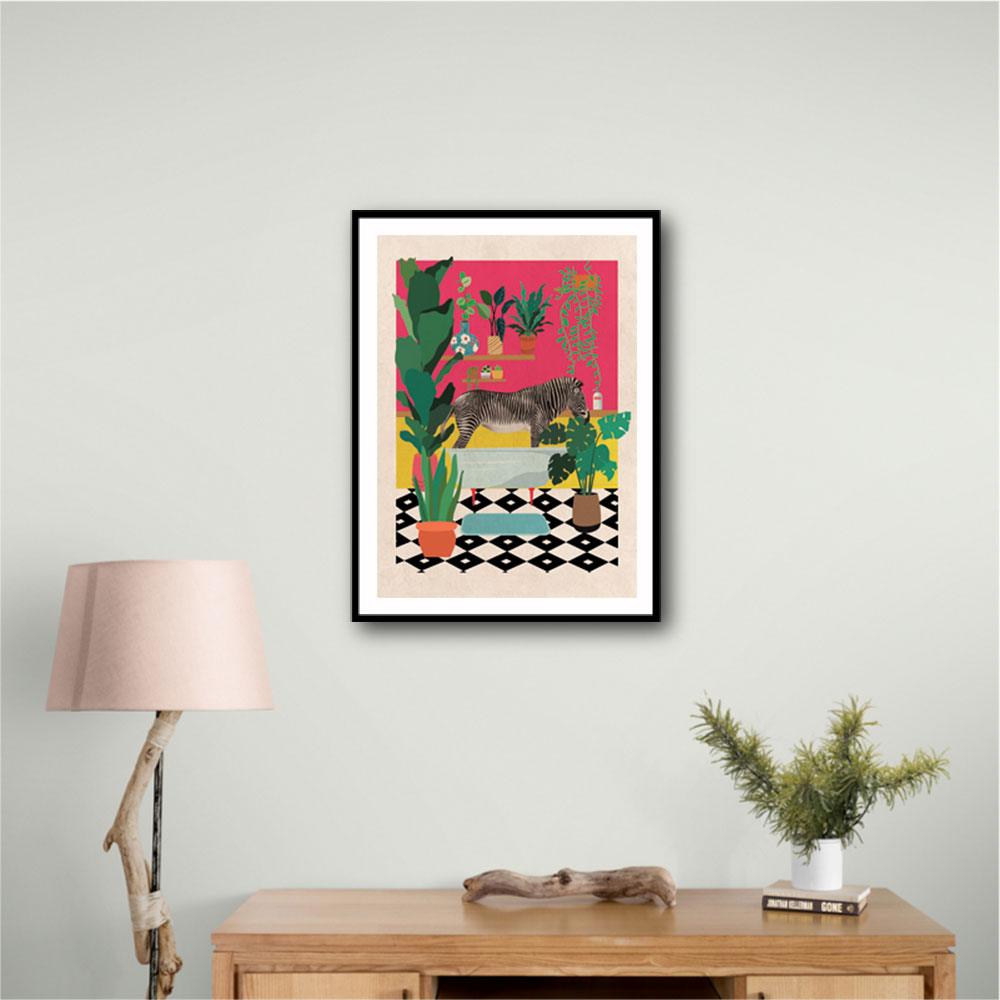 Zebra Bathtime Wall Art Zebra Bathtime Wall Art