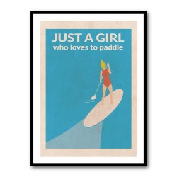 Just a Girl Who Loved To Paddle (blonde) Wall Art