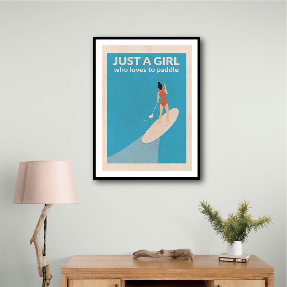Just a Girl Who Loved To Paddle (brunette) Wall Art