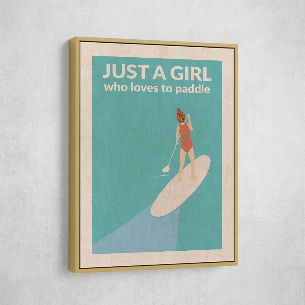 Just a Girl Who Loved To Paddle (redhead) Wall Art