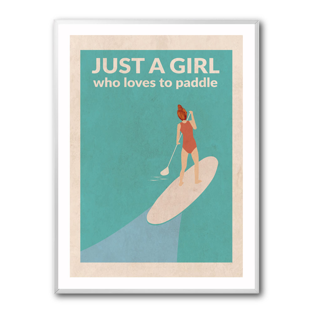 Just a Girl Who Loved To Paddle (redhead) Wall Art