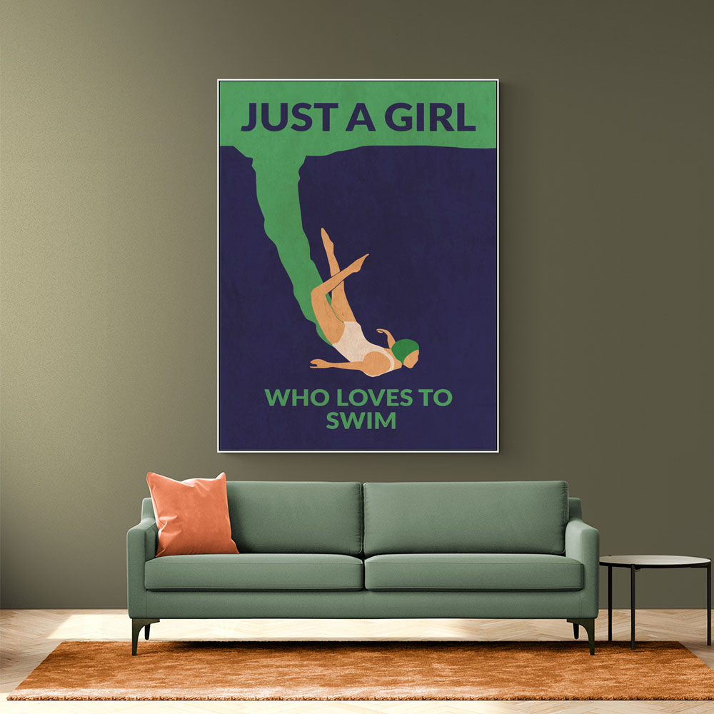 Just a Girl Who Loves To Swim Wall Art