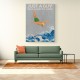 Just a Guy Who Loves To Swim (green) Wall Art