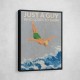 Just a Guy Who Loves To Swim (green) Wall Art