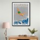 Just a Guy Who Loves To Swim (green) Wall Art
