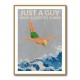 Just a Guy Who Loves To Swim (green) Wall Art