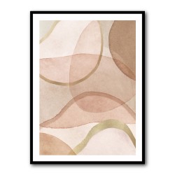 Blush and Brown Abstract