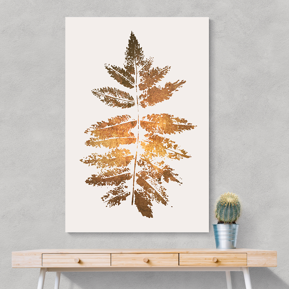 Oak Leaf Print Gold