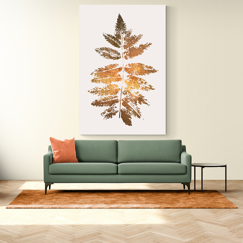 Oak Leaf Print Gold