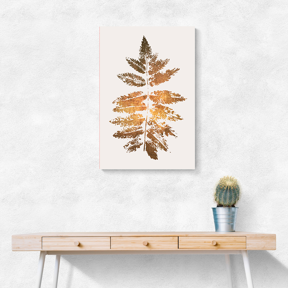 Oak Leaf Print Gold