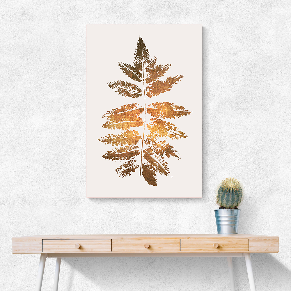 Oak Leaf Print Gold