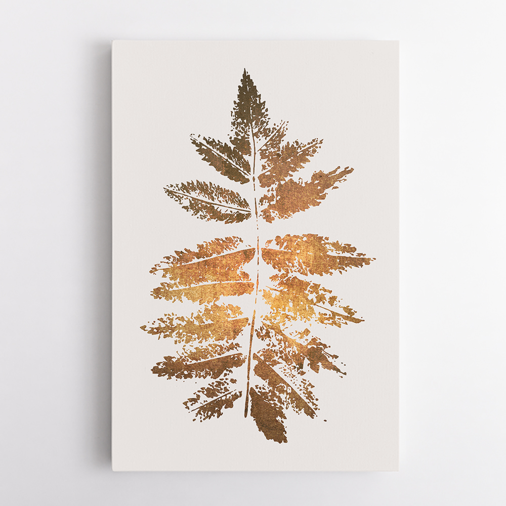 Oak Leaf Print Gold