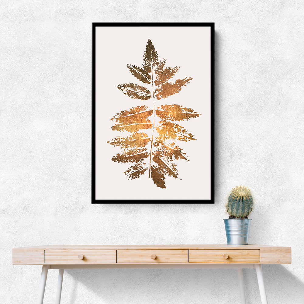 Oak Leaf Print Gold