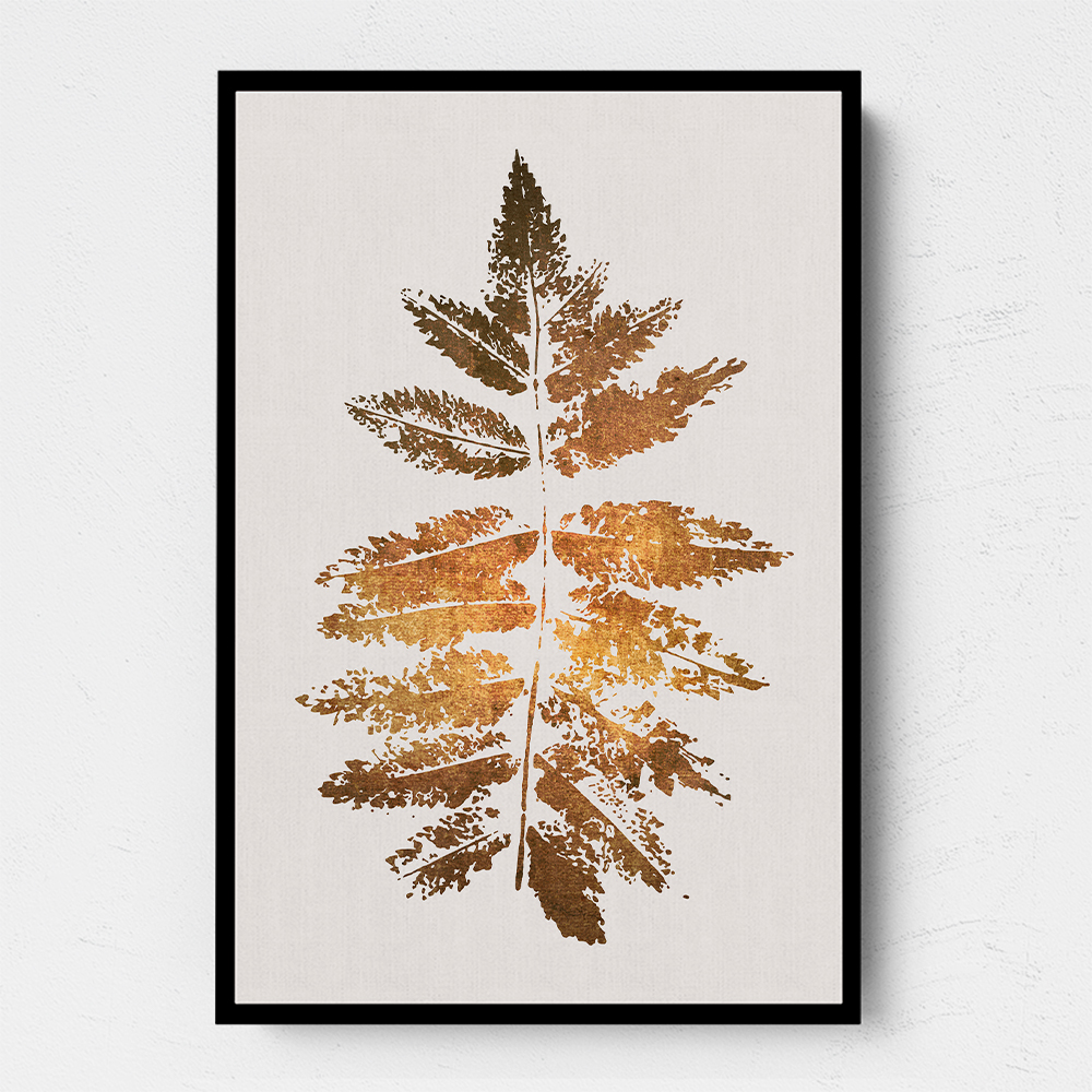 Oak Leaf Print Gold