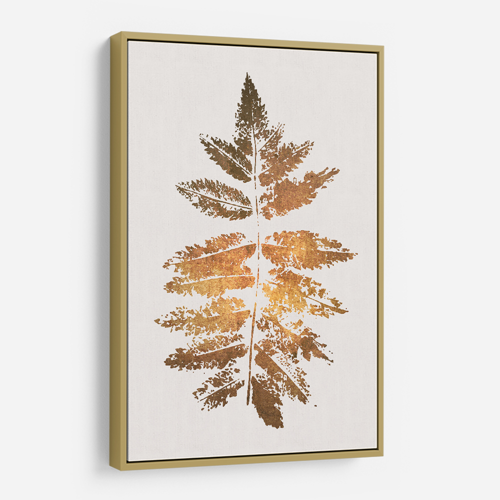 Oak Leaf Print Gold