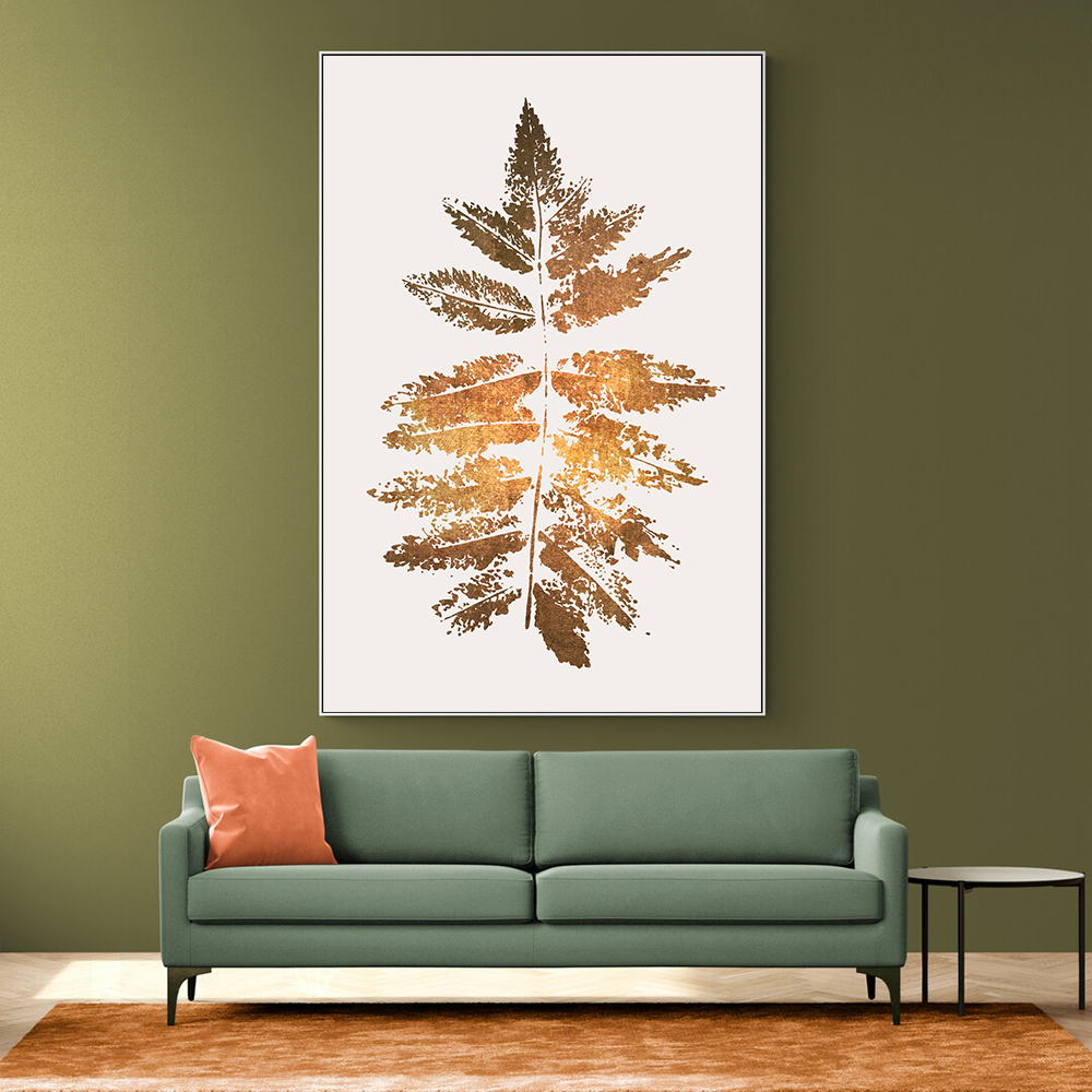 Oak Leaf Print Gold Oak Leaf Print Gold