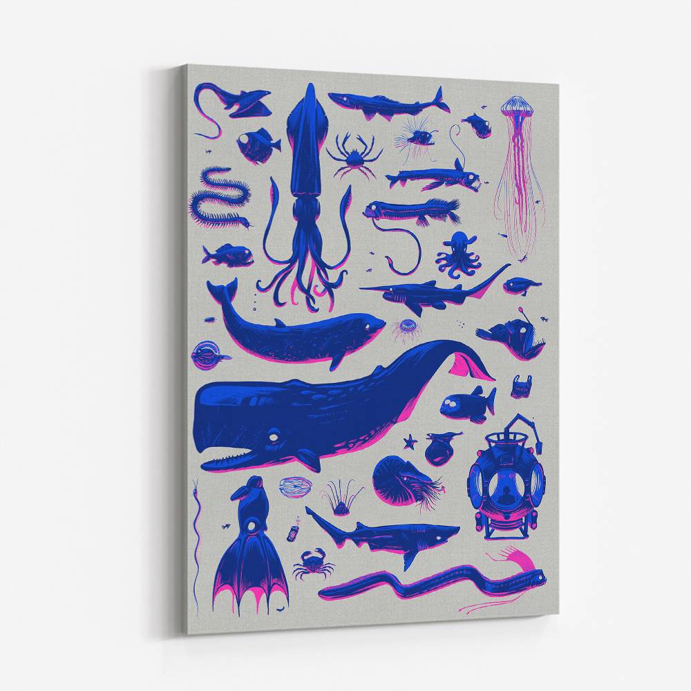 Creatures Of The Deep Wall Art Creatures Of The Deep Wall Art