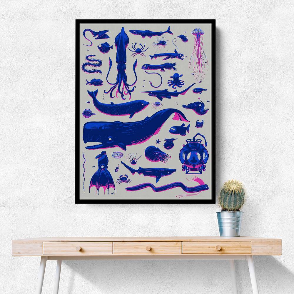 Creatures Of The Deep Wall Art Creatures Of The Deep Wall Art