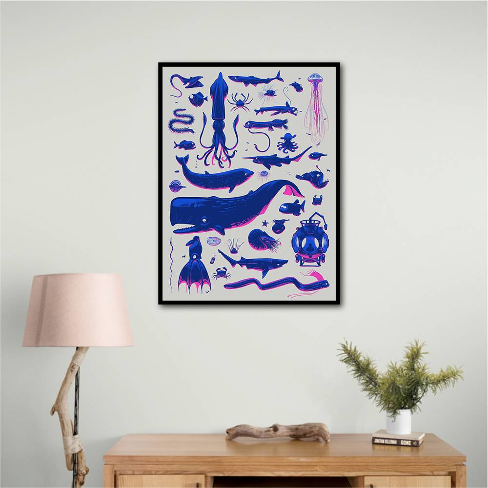 Creatures Of The Deep Wall Art Creatures Of The Deep Wall Art