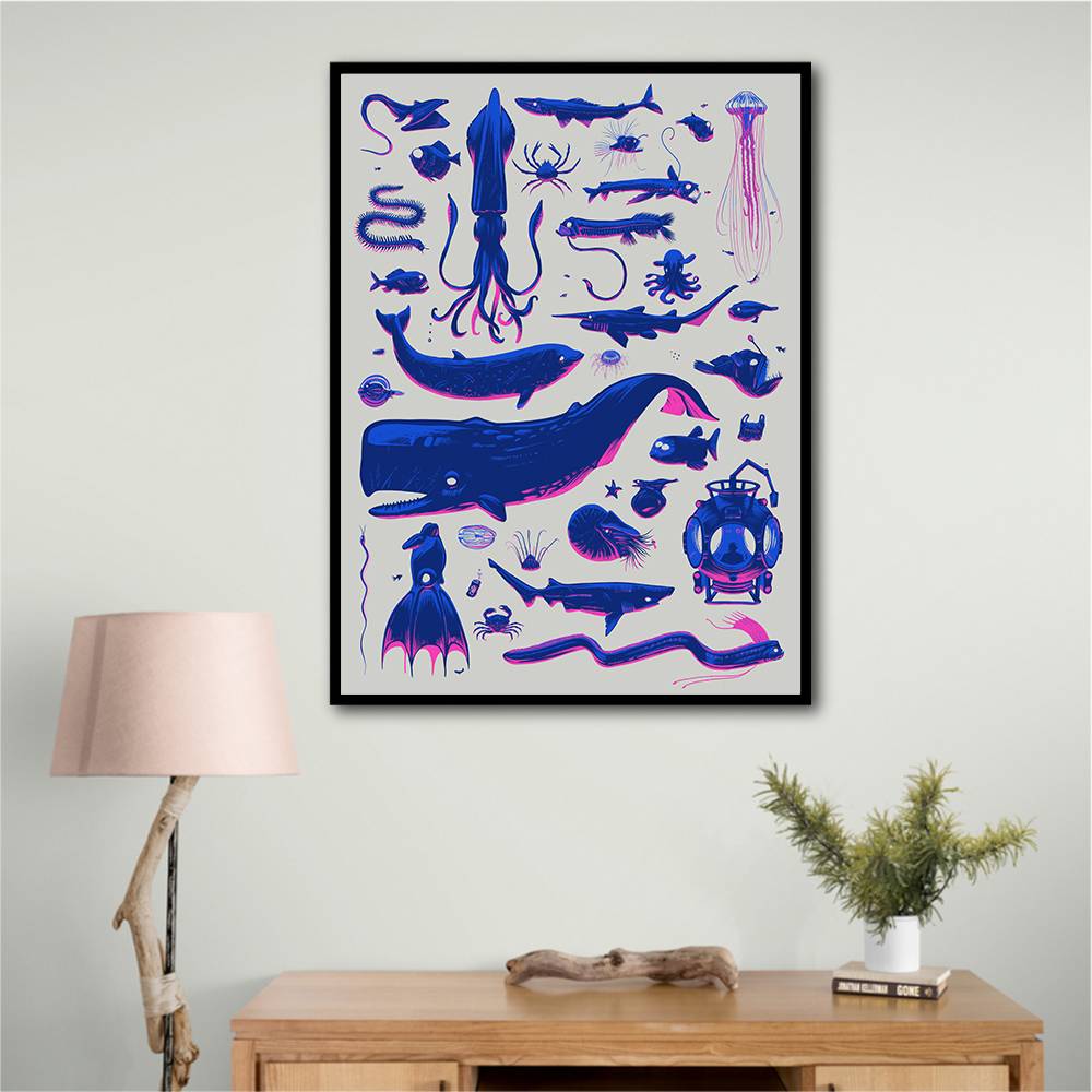 Creatures Of The Deep Wall Art Creatures Of The Deep Wall Art
