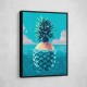 Frame Colour:: Black Stranded On Pineapple Island Wall Art