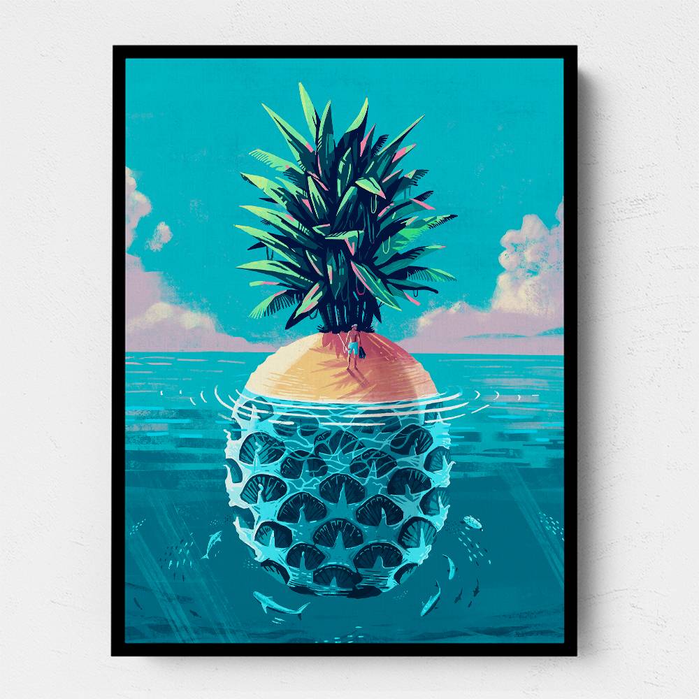 Stranded On Pineapple Island Wall Art Stranded On Pineapple Island Wall Art