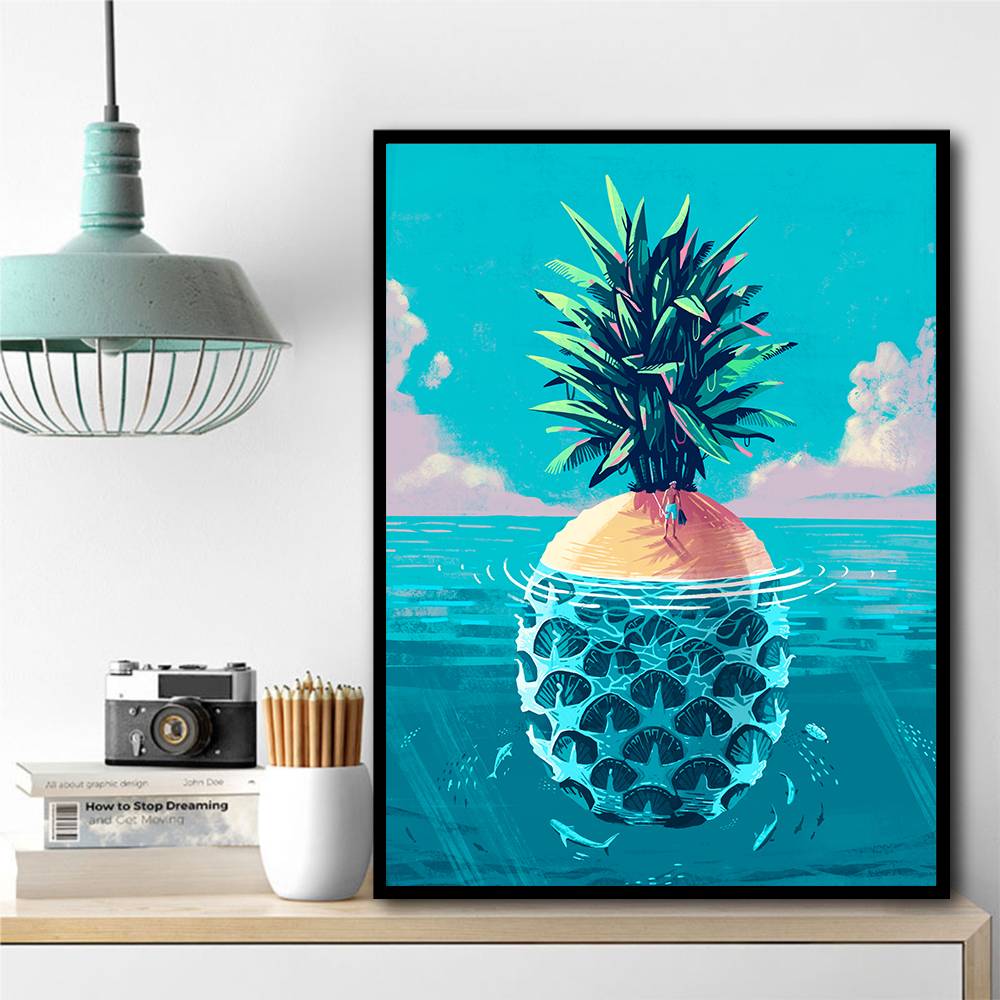 Stranded On Pineapple Island Wall Art Stranded On Pineapple Island Wall Art