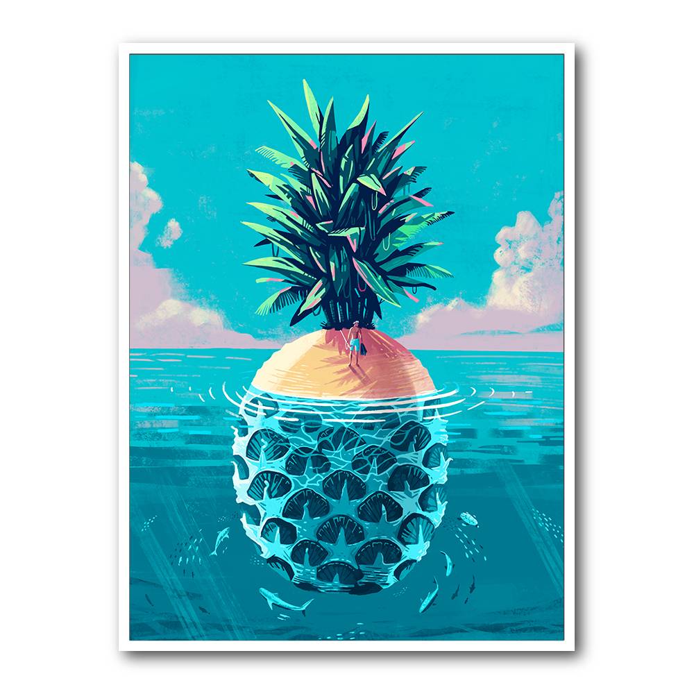 Stranded On Pineapple Island Wall Art Stranded On Pineapple Island Wall Art