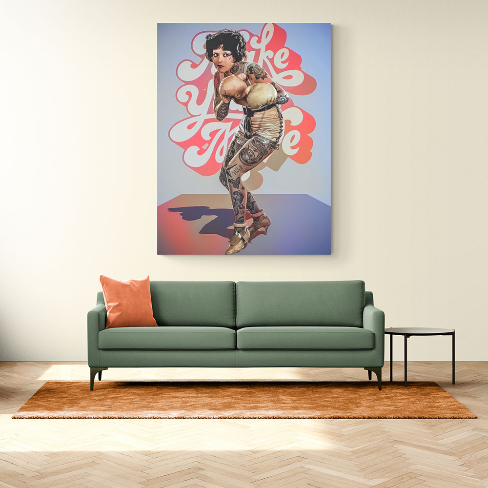 Vintage Tattoo Painting Boxer Vintage Tattoo Painting Boxer